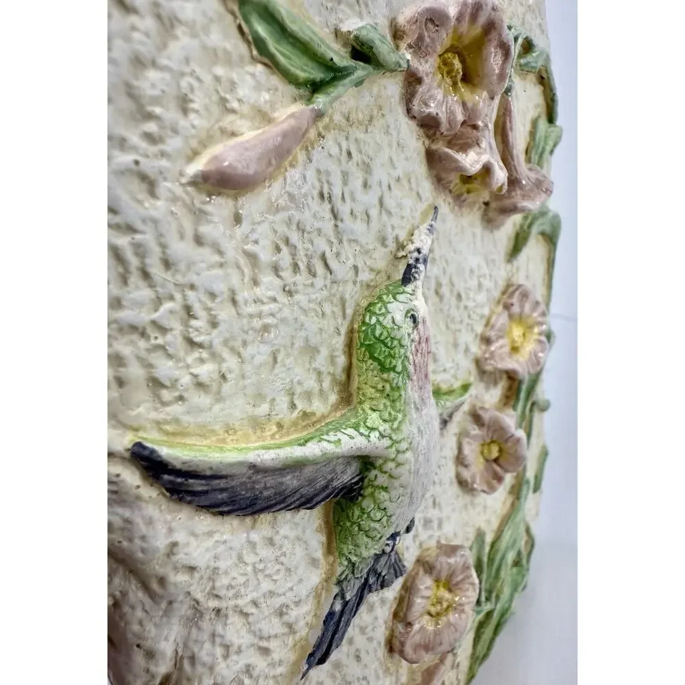 Avon Decorative Hummingbird Wall Plaques Set of‎ 3 Vintage 5x7 Floral Relief